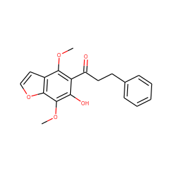 COc1c(C(=O)CCc2ccccc2)c(O)c(OC)c2occc12 ZINC000013560649