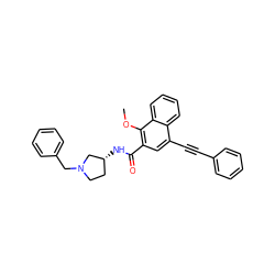 COc1c(C(=O)N[C@@H]2CCN(Cc3ccccc3)C2)cc(C#Cc2ccccc2)c2ccccc12 ZINC000013553246