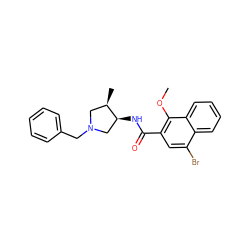 COc1c(C(=O)N[C@H]2CN(Cc3ccccc3)C[C@H]2C)cc(Br)c2ccccc12 ZINC000013553238