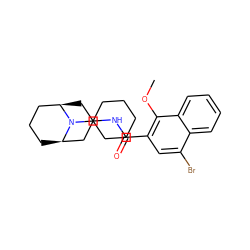 COc1c(C(=O)NC2C[C@@H]3CCC[C@H](C2)N3C2CCCCC2)cc(Br)c2ccccc12 ZINC000013862885