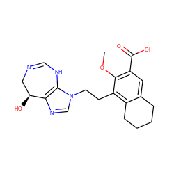 COc1c(C(=O)O)cc2c(c1CCn1cnc3c1NC=NC[C@@H]3O)CCCC2 ZINC000013861936