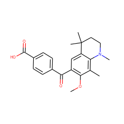 COc1c(C(=O)c2ccc(C(=O)O)cc2)cc2c(c1C)N(C)CCC2(C)C ZINC000653685364