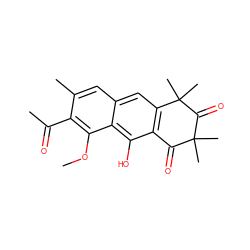 COc1c(C(C)=O)c(C)cc2cc3c(c(O)c12)C(=O)C(C)(C)C(=O)C3(C)C ZINC000001611992