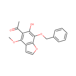 COc1c(C(C)=O)c(O)c(OCc2ccccc2)c2occc12 ZINC000013682245