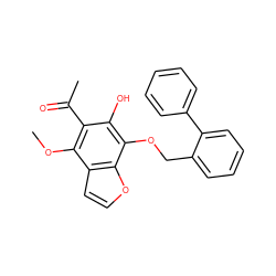 COc1c(C(C)=O)c(O)c(OCc2ccccc2-c2ccccc2)c2occc12 ZINC000013682340