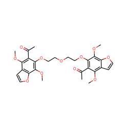 COc1c(C(C)=O)c(OCCOCCOc2c(C(C)=O)c(OC)c3ccoc3c2OC)c(OC)c2occc12 ZINC000026387552