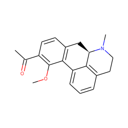 COc1c(C(C)=O)ccc2c1-c1cccc3c1[C@@H](C2)N(C)CC3 ZINC000013757594