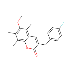 COc1c(C)c(C)c2oc(=O)c(Cc3ccc(F)cc3)cc2c1C ZINC000096270880