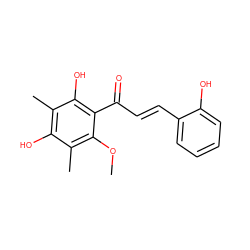 COc1c(C)c(O)c(C)c(O)c1C(=O)/C=C/c1ccccc1O ZINC000014727405