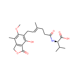 COc1c(C)c2c(c(O)c1C/C=C(\C)CCC(=O)N[C@@H](C(=O)O)C(C)C)C(=O)OC2 ZINC000096937329