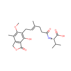 COc1c(C)c2c(c(O)c1C/C=C(\C)CCC(=O)N[C@H](C(=O)O)C(C)C)C(=O)OC2 ZINC000096937328