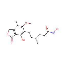 COc1c(C)c2c(c(O)c1CC[C@@H](C)CCC(=O)NO)C(=O)OC2 ZINC000028870032