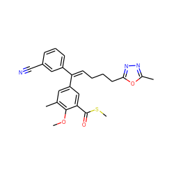 COc1c(C)cc(/C(=C\CCCc2nnc(C)o2)c2cccc(C#N)c2)cc1C(=O)SC ZINC000028711719