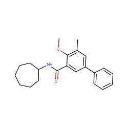 COc1c(C)cc(-c2ccccc2)cc1C(=O)NC1CCCCCC1 ZINC000299860907