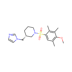 COc1c(C)cc(S(=O)(=O)N2CCC[C@@H](Cn3ccnc3)C2)c(C)c1C ZINC000653905772