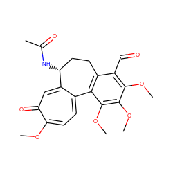 COc1c(C=O)c2c(c(OC)c1OC)-c1ccc(OC)c(=O)cc1[C@H](NC(C)=O)CC2 ZINC000001574055