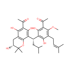 COc1c(CC=C(C)C)c(O)c([C@H](CC(C)C)c2c(O)c(C(C)=O)c(O)c3c2OC(C)(C)[C@H](O)C3)c(O)c1C(C)=O ZINC000202186290