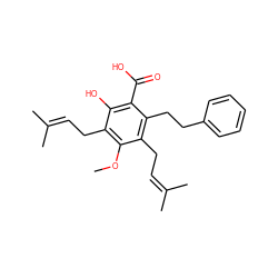 COc1c(CC=C(C)C)c(O)c(C(=O)O)c(CCc2ccccc2)c1CC=C(C)C ZINC000035465956