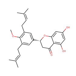 COc1c(CC=C(C)C)cc([C@H]2CC(=O)c3c(O)cc(O)cc3O2)cc1CC=C(C)C ZINC000000689728