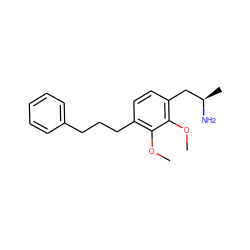 COc1c(CCCc2ccccc2)ccc(C[C@@H](C)N)c1OC ZINC000013809613