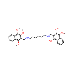 COc1c(CNCCCCCCNCc2c(OC)c(OC)c3ccccc3c2OC)c(OC)c2ccccc2c1OC ZINC000049917580