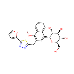 COc1c(Cc2nnc(-c3ccco3)s2)cc([C@@H]2O[C@H](CO)[C@@H](O)[C@H](O)[C@H]2O)c2ccccc12 ZINC000096173923