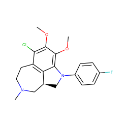 COc1c(Cl)c2c3c(c1OC)N(c1ccc(F)cc1)C[C@H]3CN(C)CC2 ZINC000028087636