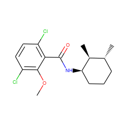 COc1c(Cl)ccc(Cl)c1C(=O)N[C@@H]1CCC[C@@H](C)[C@@H]1C ZINC000147073155