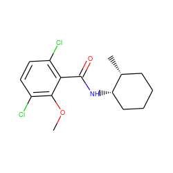 COc1c(Cl)ccc(Cl)c1C(=O)N[C@H]1CCCC[C@H]1C ZINC000096623019