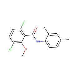 COc1c(Cl)ccc(Cl)c1C(=O)Nc1ccc(C)cc1C ZINC000000094814