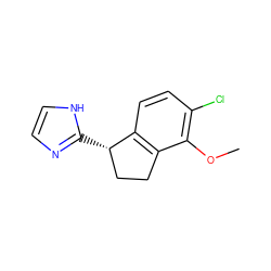 COc1c(Cl)ccc2c1CC[C@@H]2c1ncc[nH]1 ZINC000029046252