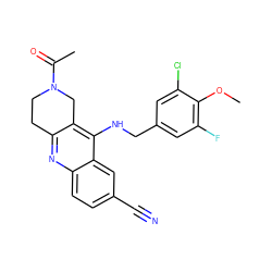 COc1c(F)cc(CNc2c3c(nc4ccc(C#N)cc24)CCN(C(C)=O)C3)cc1Cl ZINC001772598953