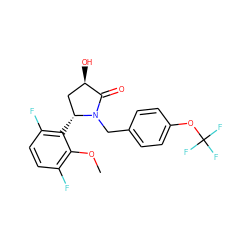 COc1c(F)ccc(F)c1[C@@H]1C[C@@H](O)C(=O)N1Cc1ccc(OC(F)(F)F)cc1 ZINC000167048864