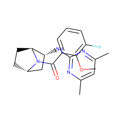 COc1c(F)cccc1C(=O)N1[C@H]2CC[C@H]1[C@H](Nc1nc(C)cc(C)n1)C2 ZINC000226037786