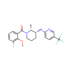 COc1c(F)cccc1C(=O)N1CCC[C@@H](Nc2ccc(C(F)(F)F)cn2)[C@H]1C ZINC000218487803