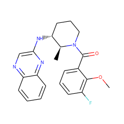 COc1c(F)cccc1C(=O)N1CCC[C@@H](Nc2cnc3ccccc3n2)[C@@H]1C ZINC000220737546