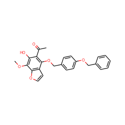 COc1c(O)c(C(C)=O)c(OCc2ccc(OCc3ccccc3)cc2)c2ccoc12 ZINC000013682316