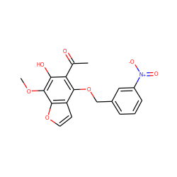 COc1c(O)c(C(C)=O)c(OCc2cccc([N+](=O)[O-])c2)c2ccoc12 ZINC000013682289