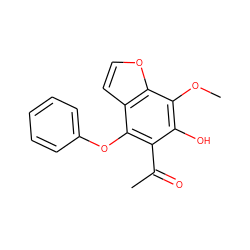 COc1c(O)c(C(C)=O)c(Oc2ccccc2)c2ccoc12 ZINC000028570698