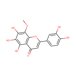 COc1c(O)c(O)c(O)c2c(=O)cc(-c3ccc(O)c(O)c3)oc12 ZINC000014437260