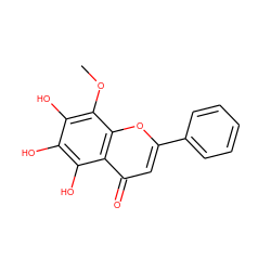 COc1c(O)c(O)c(O)c2c(=O)cc(-c3ccccc3)oc12 ZINC000040918352