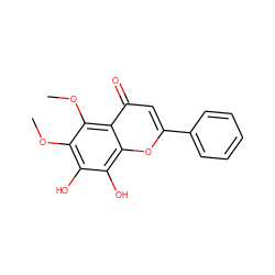 COc1c(O)c(O)c2oc(-c3ccccc3)cc(=O)c2c1OC ZINC000006624550