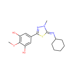 COc1c(O)cc(-c2nn(C)/c(=N/C3CCCCC3)s2)cc1O ZINC000003972539