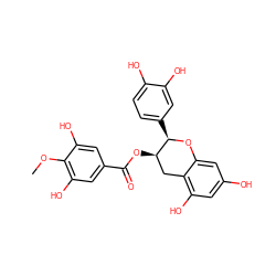 COc1c(O)cc(C(=O)O[C@@H]2Cc3c(O)cc(O)cc3O[C@@H]2c2ccc(O)c(O)c2)cc1O ZINC000014642657