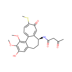 COc1c(O)cc2c(c1OC)-c1ccc(SC)c(=O)cc1[C@@H](NC(=O)CC(C)=O)CC2 ZINC000029469104