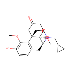 COc1c(O)ccc2c1[C@@]13CCN(CC4CC4)[C@@H](C2)[C@]1(OC)CCC(=O)C3 ZINC000034137071