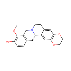 COc1c(O)ccc2c1CN1CCc3cc4c(cc3[C@@H]1C2)OCCO4 ZINC000095589158