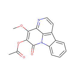 COc1c(OC(C)=O)c(=O)n2c3ccccc3c3ccnc1c32 ZINC000036383966