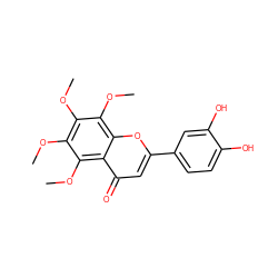 COc1c(OC)c(OC)c2c(=O)cc(-c3ccc(O)c(O)c3)oc2c1OC ZINC000014437310