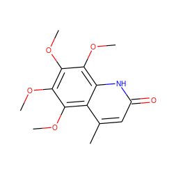 COc1c(OC)c(OC)c2c(C)cc(=O)[nH]c2c1OC ZINC000040957359